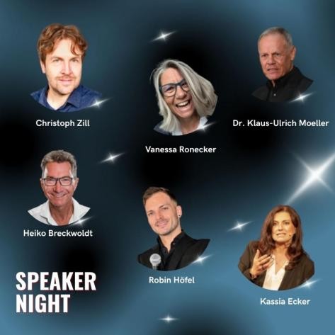 Speaker Night Impulse & Ideen für Deinen Lebenserfolg - unterhaltsam, wachrüttelnd, inspirierend und leidenschaftlich vorgetragen.