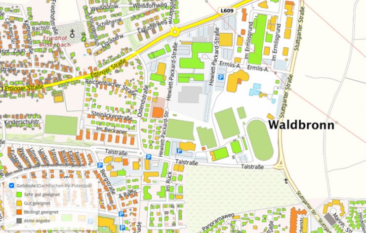 Grafik Solarthermie in Waldbronn